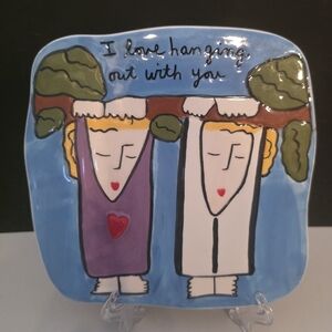 Sandra Magsamen -Silvestri 'I Love Hanging Out With You' 6"  Wall Tile Plaque